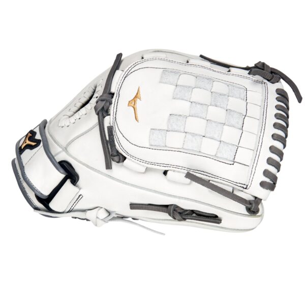 MVP Prime Fastpitch Softball Glove 12", White/Grey - Image 3