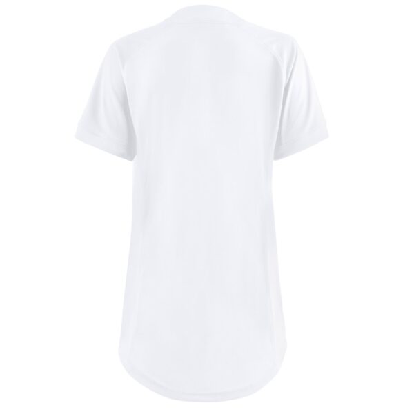 Youth Girl's NXT 1-Button Short Sleeve Softball Jersey - Image 2