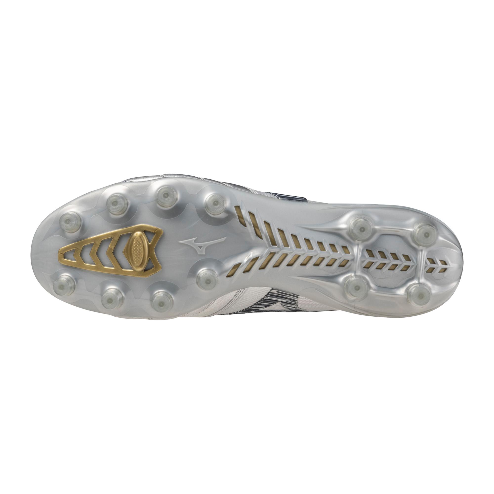 Morelia Neo IV Beta FG Firm Ground Made in Japan KL Soccer Cleat, Platinum Silver - Image 2