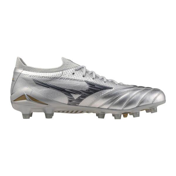 Morelia Neo IV Beta FG Firm Ground Made in Japan KL Soccer Cleat, Platinum Silver - Image 3