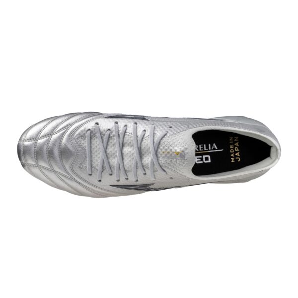 Morelia Neo IV Beta FG Firm Ground Made in Japan KL Soccer Cleat, Platinum Silver - Image 4