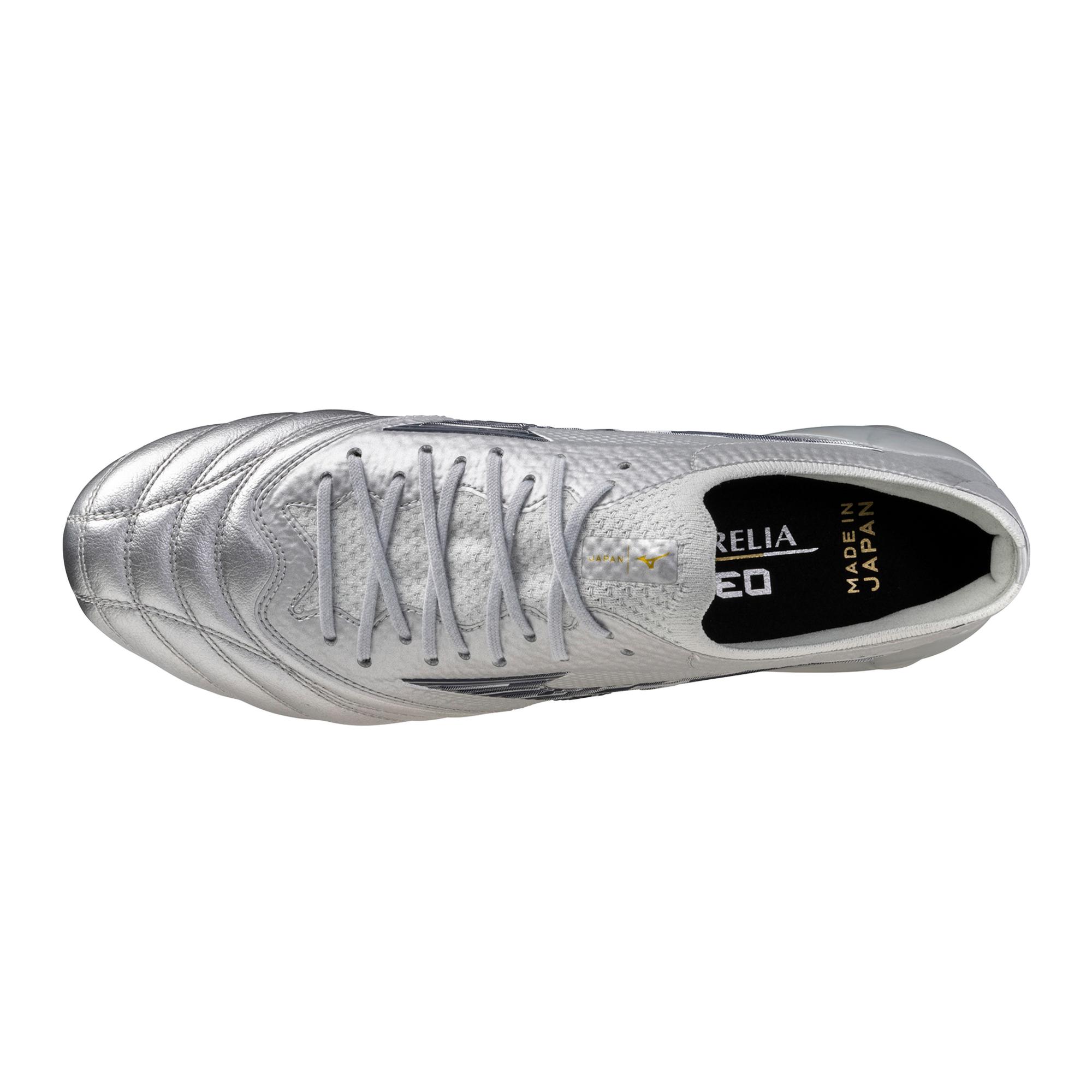 Morelia Neo IV Beta FG Firm Ground Made in Japan KL Soccer Cleat, Platinum Silver - Image 4