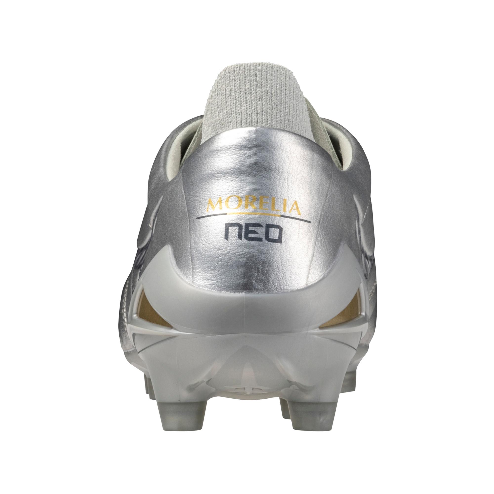 Morelia Neo IV Elite FG Firm Ground KL Soccer Cleat, Platinum Silver - Image 5