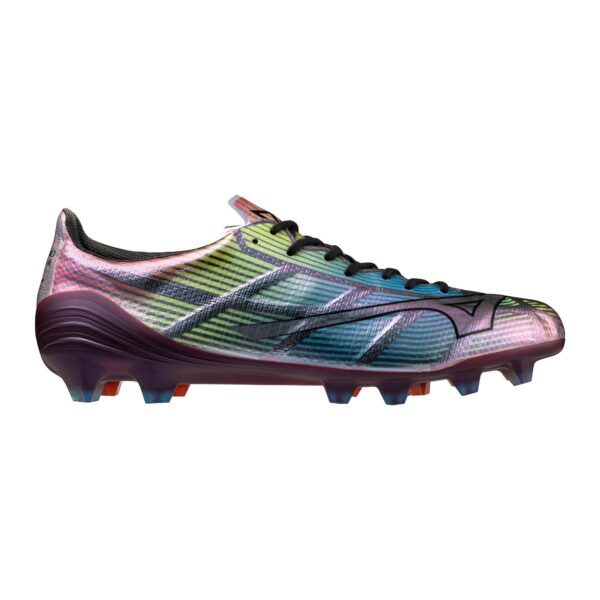 Mizuno Alpha II Japan FG Firm Ground Made In Japan Soccer Cleat, Black/Iridescent - Image 6