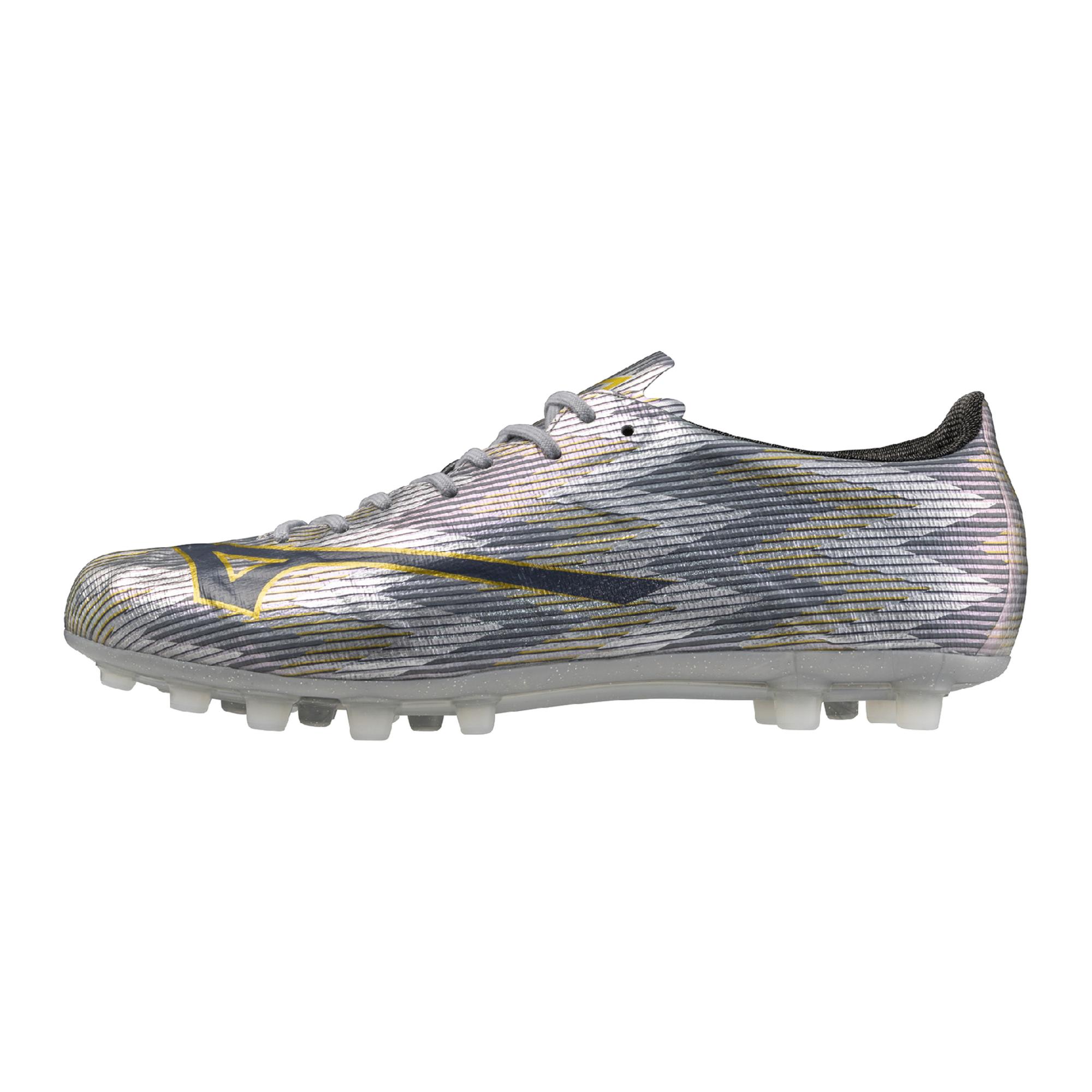 Mizuno Alpha II Japan AG Artificial Grass Soccer Cleat, Platinum Silver