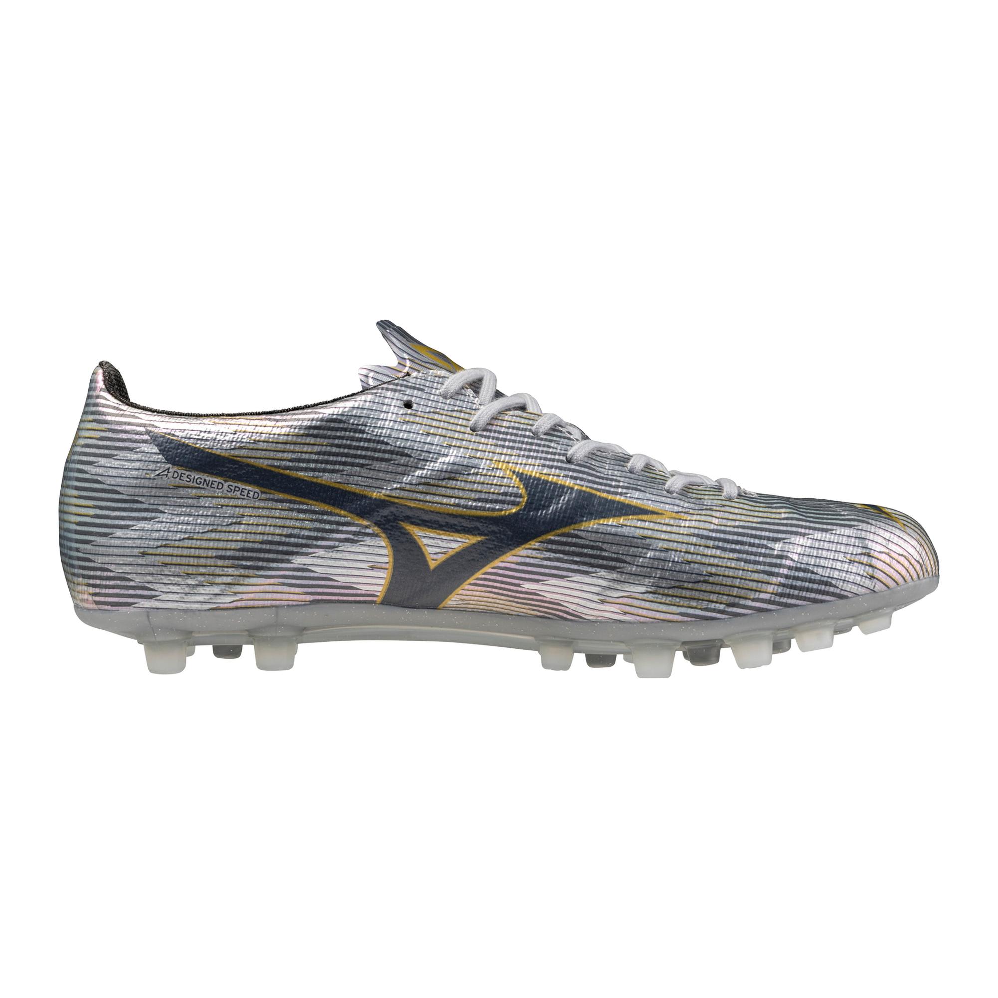 Mizuno Alpha II Elite AG Artificial Grass Soccer Cleat, Platinum Silver - Image 3