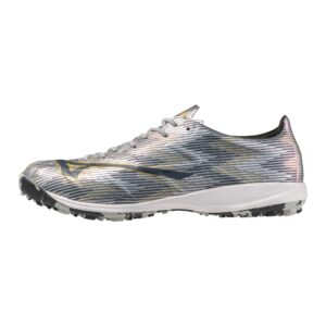 Mizuno Alpha II Elite AS Turf Soccer Shoe, Platinum Silver