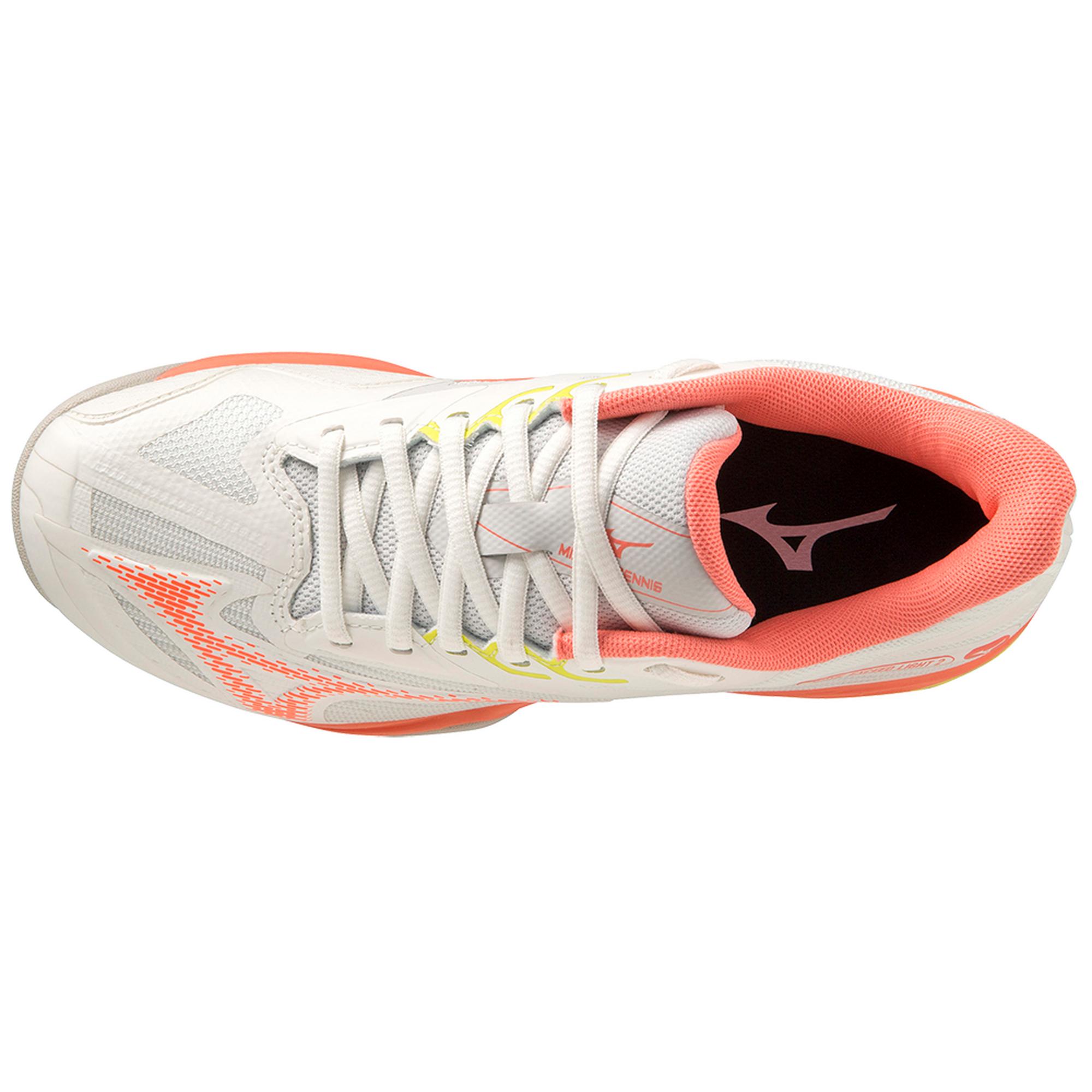 Wave Exceed Light 2 AC Women's Tennis Shoe, Snow White/Fusion Coral - Image 4